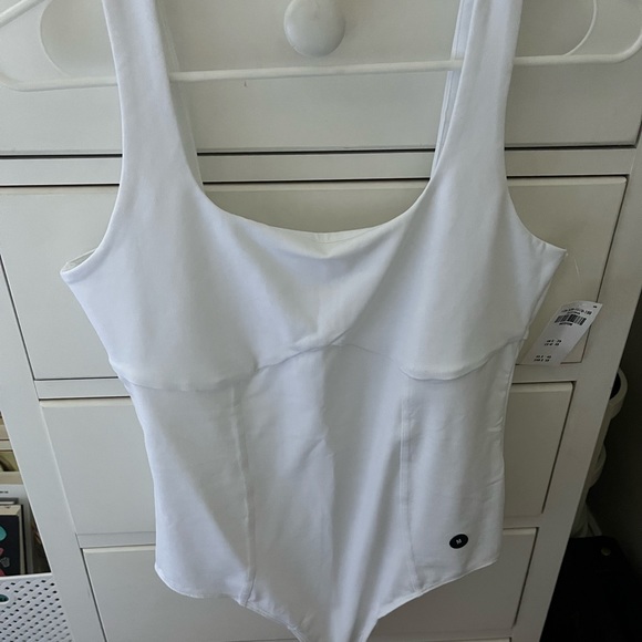 Abercrombie & Fitch Tops - NEW WITH TAGS NWT - Abercrombie and Fitch, soft AF white corset body suit sizeM